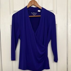 Chico’s VNeck Purple Blouse Size 1